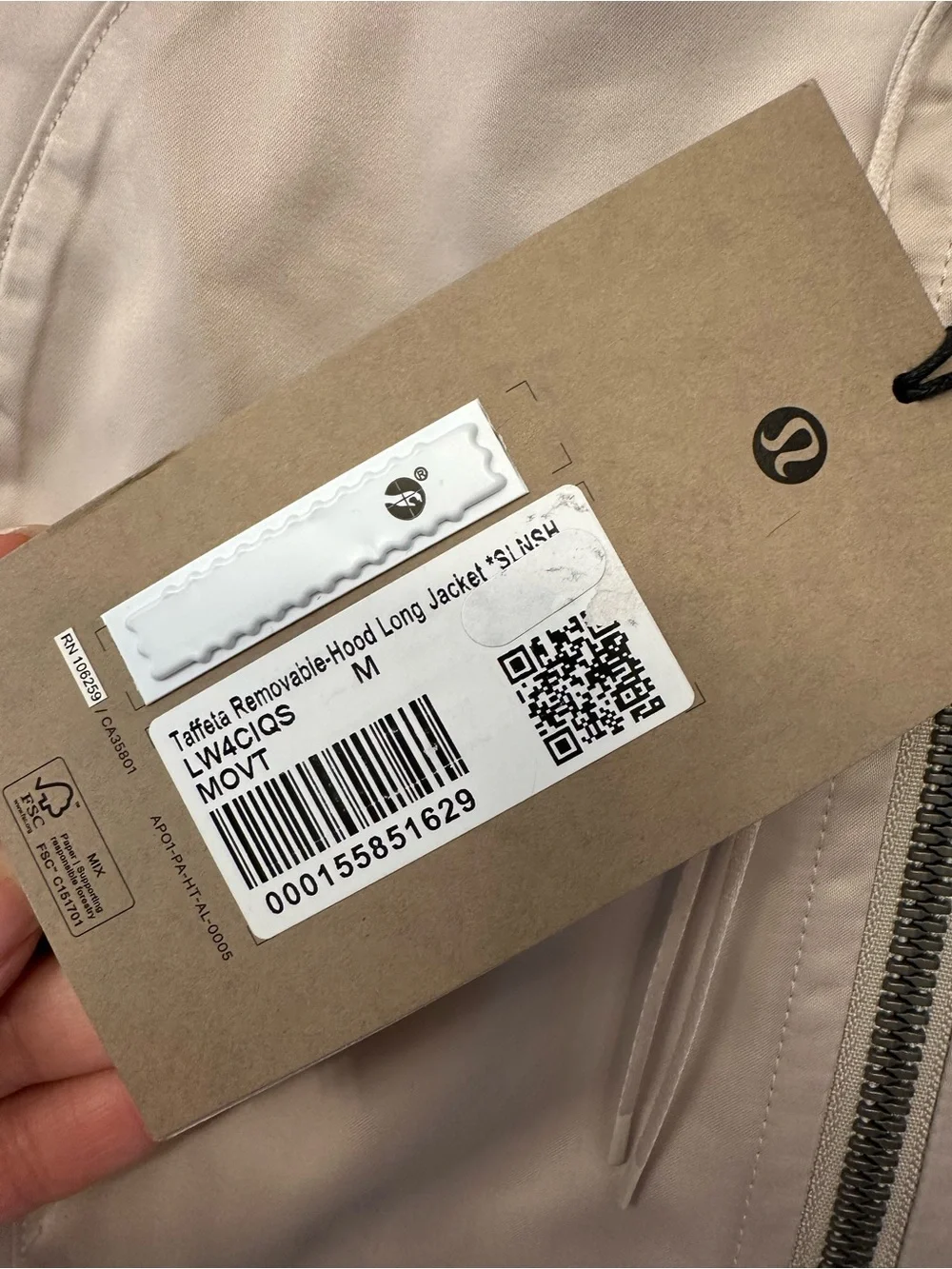 lululemon athletica Long Hooded Trench Coat in Beige